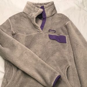 Fuzzy grey and purple Patagonia